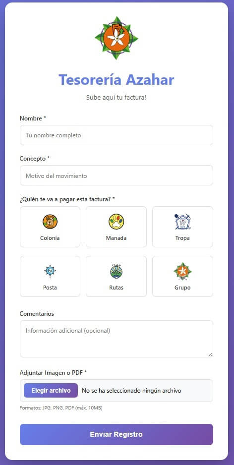 Webapp de gestión de facturas - Proyecto de automatización con n8n y página web personalizazda